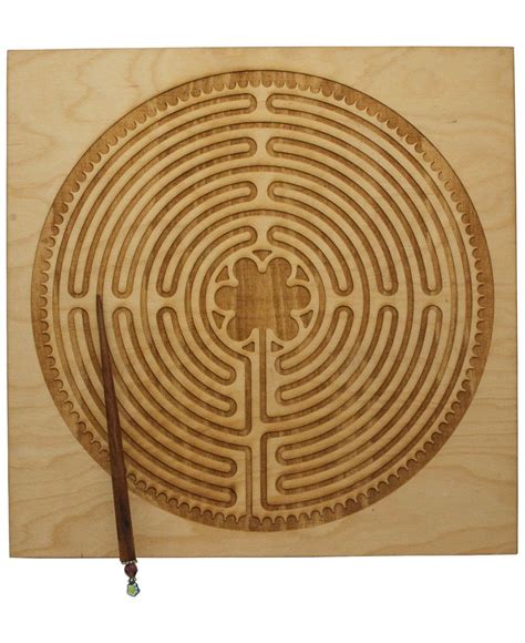 Wooden Labyrinth Wall Hanging Wooden Labyrinth Meditation Supplies