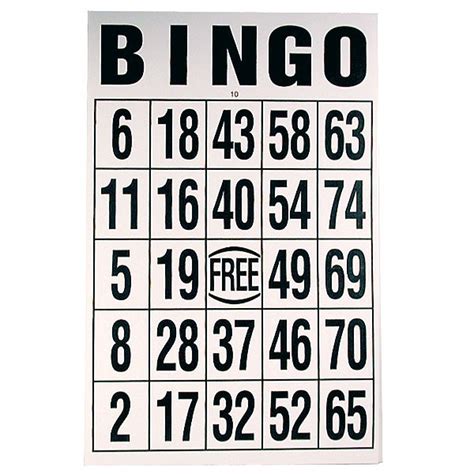 Jumbo Large Print Bingo Cards Board Games