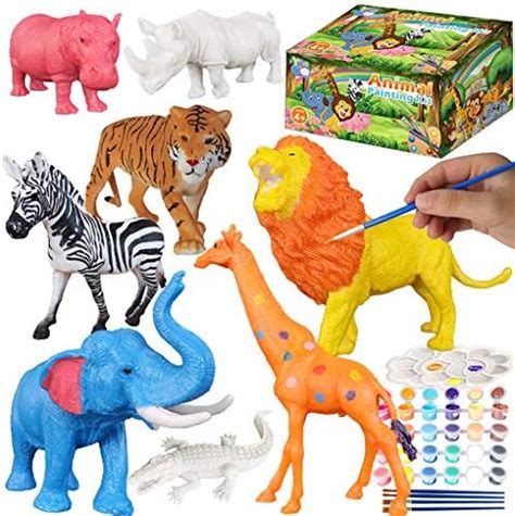Yileqi Safari Animal Painting Kit For Kids Crafts And Arts Set Jumbo