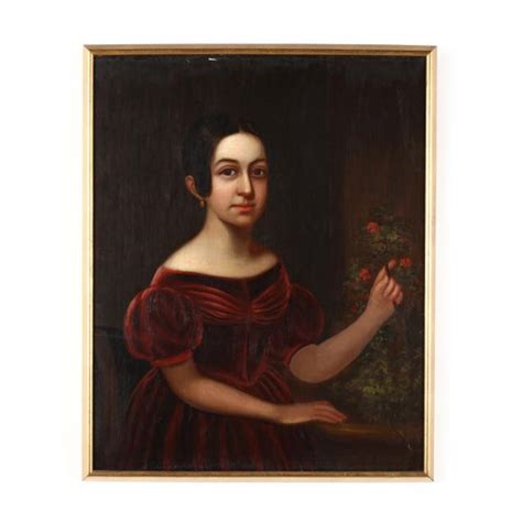 American School 19th Century Antique Portrait Of A Young Woman Lot 148 The April Estate