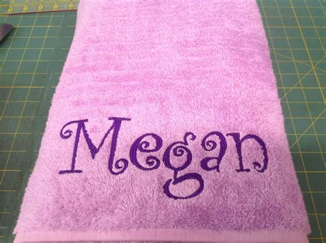 Bath Towel With Embroidered Name Personalized Bath Towels Personalised