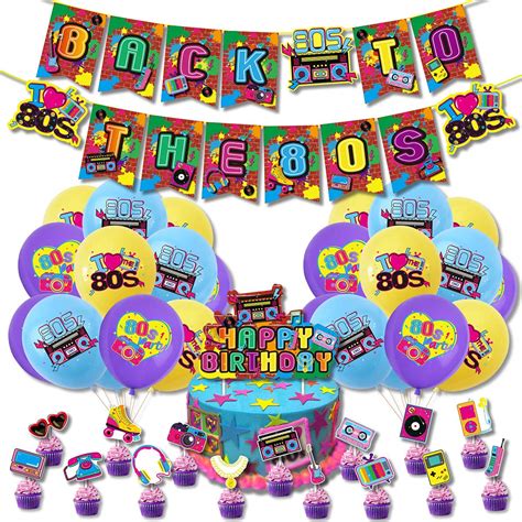 Buy Uputcook 44 Pcs 80s Party Decorations Back To The 80s Party