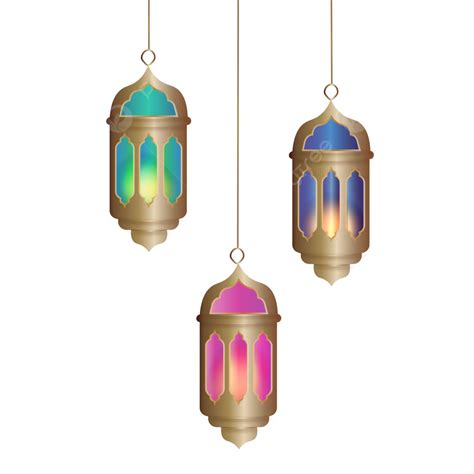Colorful Lamps Hanging Lanterns Light Decoration Eid Decorations