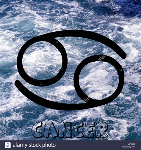 There are many signs and symptoms of. Cancer zodiac sign on water element background Stock Photo ...
