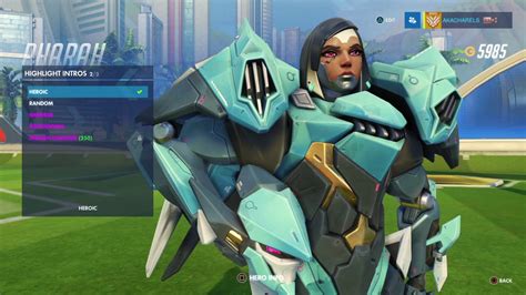 Overwatch Pharah Raptorion Skin All Emotes Poses Intros And Weapons
