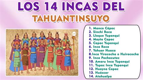 Los Hijos Del Sol Los 14 Incas Del Tahuantinsuyo Recursos Pedagógicos