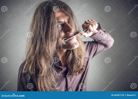 Man Holding A Knife Stock Photo Image Of Violence Holding 46387122