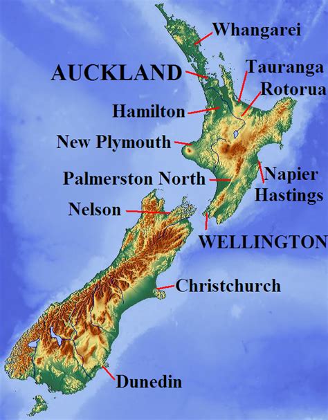Map Of New Zealand Map Cities Worldofmaps Net Online Maps And