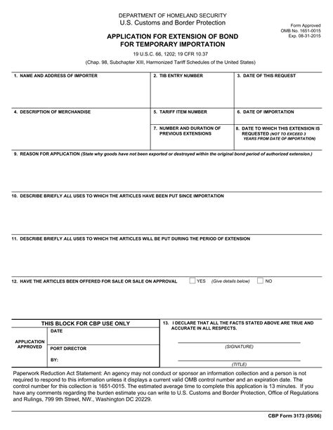 Cbp Form 3173 ≡ Fill Out Printable Pdf Forms Online