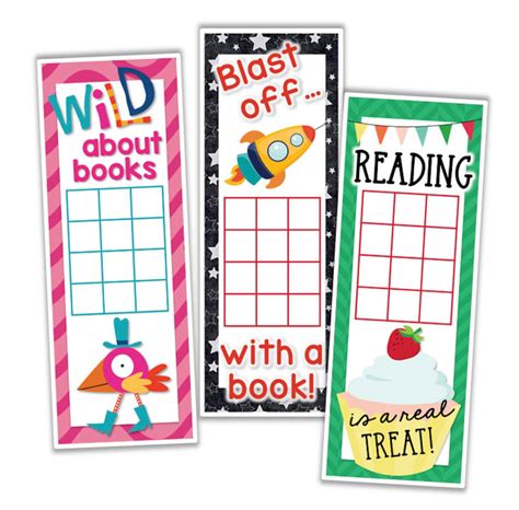 Reading Incentive Chart Bookmarks For Kids Classroom Etsy