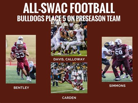 Five Alabama A M Players Named To All Southwestern Athletic Conference Preseason Football Team