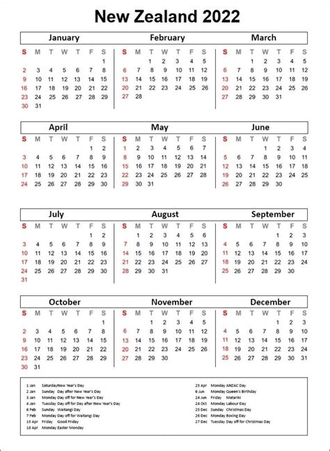 Free Printable 2022 Monthly Calendar With Holidays Pdf Png 2022