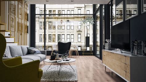 3 Fabulous Studio Apartments Arranged With A Stylish Loft Bedroom