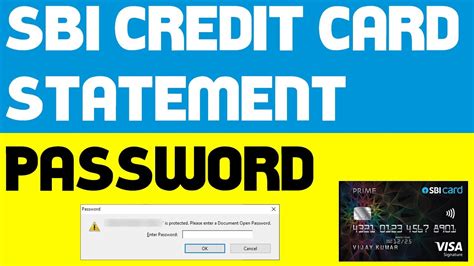 How to check credit card statement online. How to Open SBI Credit Card Statement with Password - YouTube