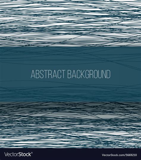 Abstract Blue Chaotic Sketch Lines Background Vector Image