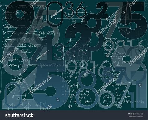 Mathematical Abstract Numbers Background Illustration 107557493