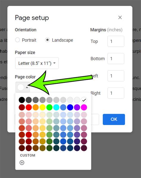Notice how these presets range across a spectrum of color depths. How to Change Background Color in Google Docs - Support ...
