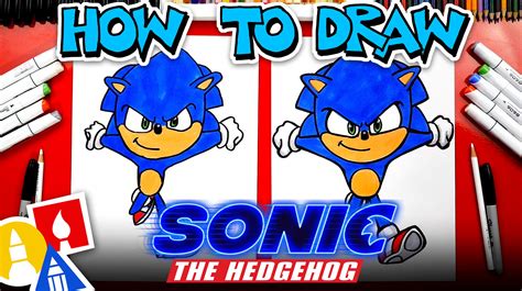 How To Draw Sonic From Sonic The Hedgehog Movie Art For Kids Hub