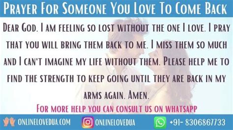 Prayer For Someone You Love To Come Back 100 Effective