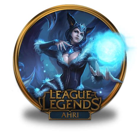 Ahri Midnight Chinese Icon League Of Legends Gold Border Iconset