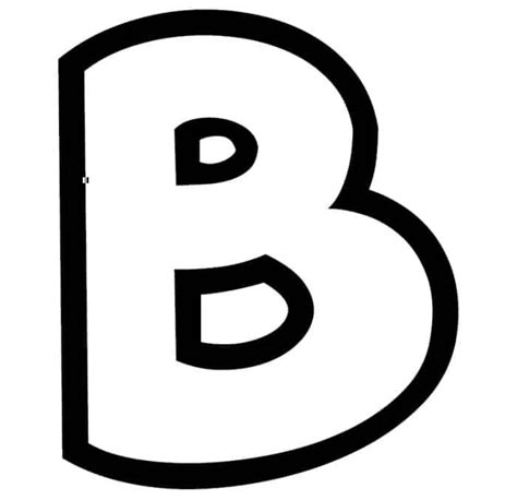 The Letter B Is Shown In Black And White