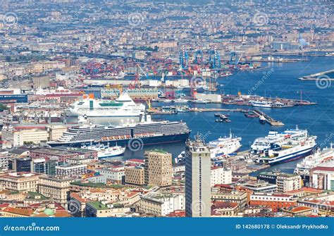 Sea Port Of Naples Italy Editorial Stock Photo Image Of Outdoors