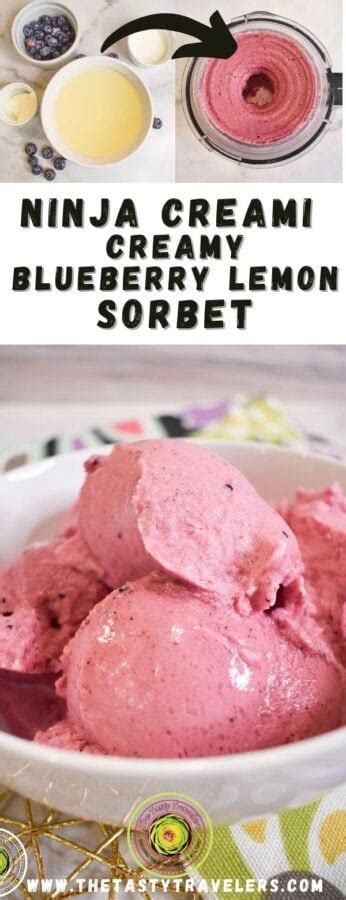 Ninja Creami Creamy Blueberry Lemon Sorbet The Tasty Travelers