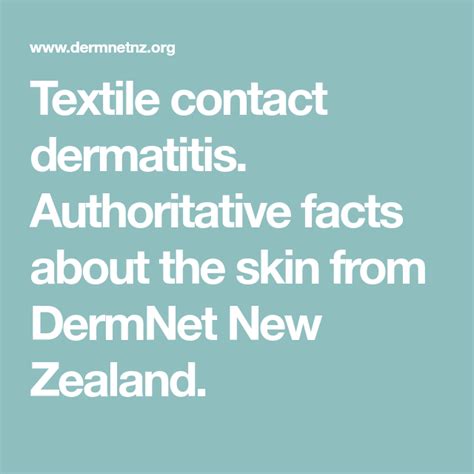 Textile Contact Dermatitis Authoritative Facts About The Skin From