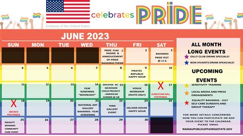 Pride Calendar Of Events Updated June 20 2023 Us Embassy In The