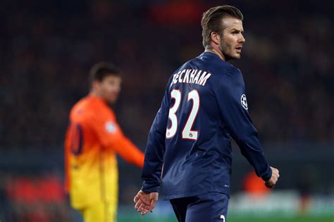David Beckham Lionel Messi Photos Paris St Germain V Barcelona 5 Of