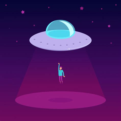 Cartoon alien unidentified flying object character, ufo and aliens, vertebrate, fictional character unidentified flying object cartoon flying saucer adobe illustrator icon, meb style ufo, blue. Vector ufo cartoon illustration in flat style | Premium Vector