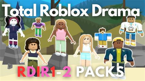 Rdir1and2 Character Packs Total Roblox Drama Youtube