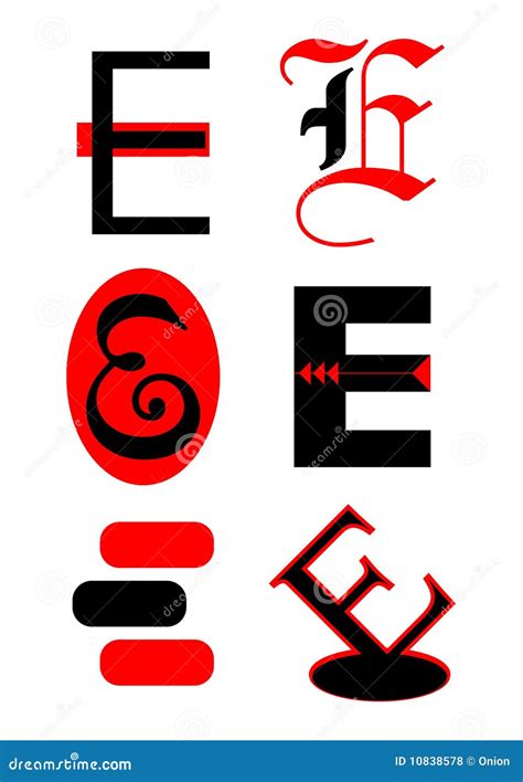 Vector Alphabet E Logos And Icons Royalty Free Stock Photos Image