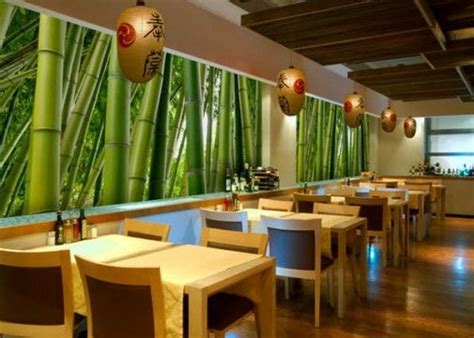 There is something to be said about the undying love between a cute and cuddly panda bear and a delectable. Small Restaurant Interior Design Ideas with Bamboo Wall ...