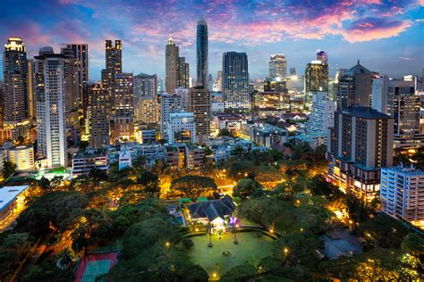Bangkok city | Bangkok city skyline at dusk, Business distri… | Flickr
