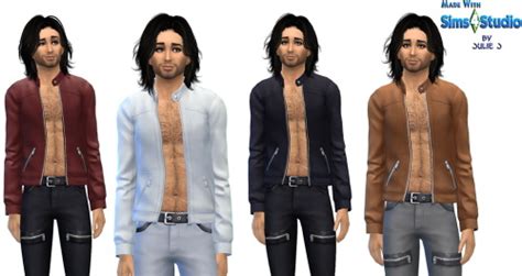 Male Leather Jacket Edited Sims 4 Male Clothes