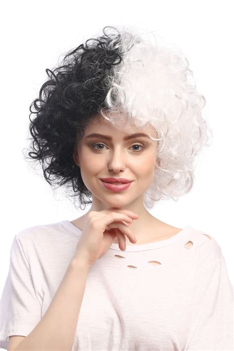 In the story, the villain dressed in black and had long unruly black hair, a large black beard, and wild grey eyes. Lady Party Wig Evil Diva Bride of Frankenstein curly ...