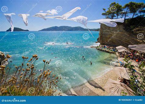 Cameo Island With Famous Beach Zakynthos Greece Stock Image Image