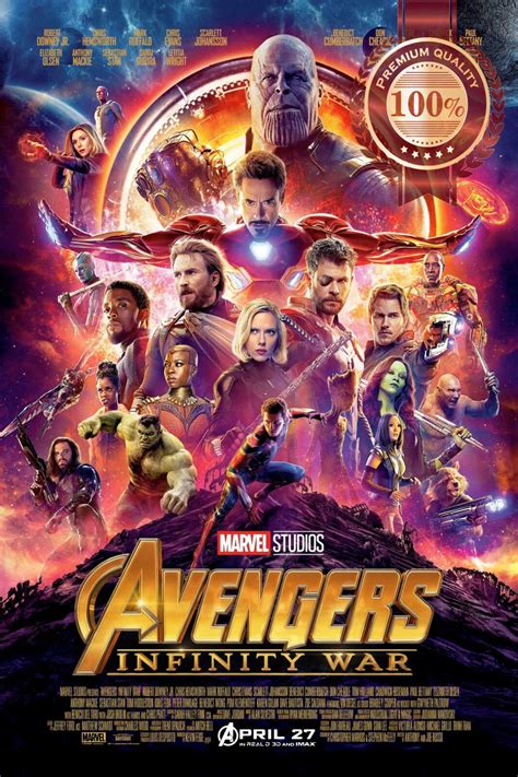 Avengers Infinity War Official Movie Original Cinema Print Premium