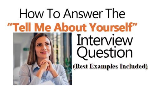 how to answer “tell me about yourself” interview question