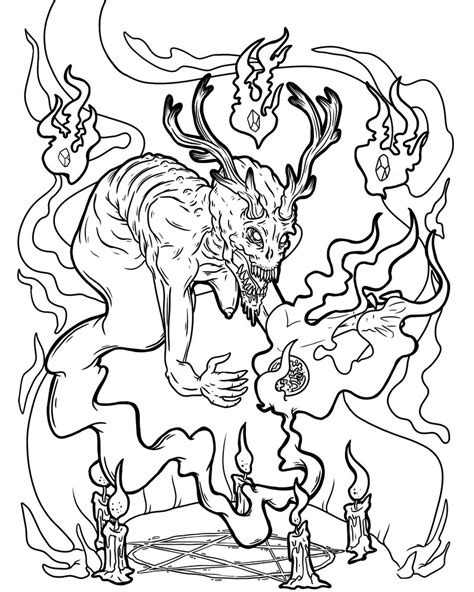 adult coloring pages occult coloring pages