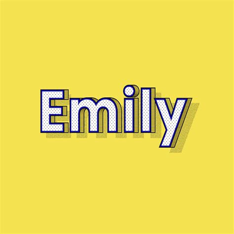 Emily Name Lettering Font Shadow Free Photo Rawpixel