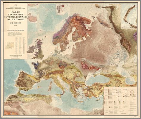 Amazingly detailed international tectonic map of Europe 