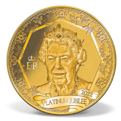 Queen Elizabeth Ii Platinum Jubilee Pure Gold Commemorative Coin