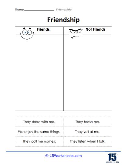 Friendship Worksheets 15
