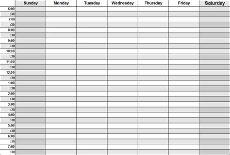 Blank Calendars Weekly Blank Calendar Templates Weekly Calendar