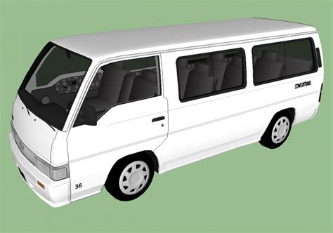 3d Model Of Mini Bus Detail Transportation Block In Sketch Up Format