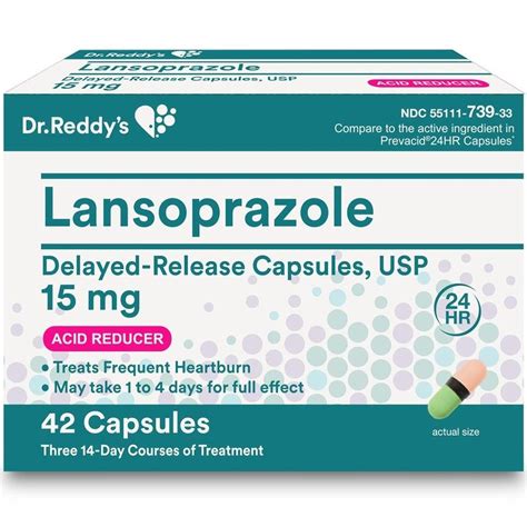 Lansoprazole Delayed Release Acid Reducer 15mg 42ct