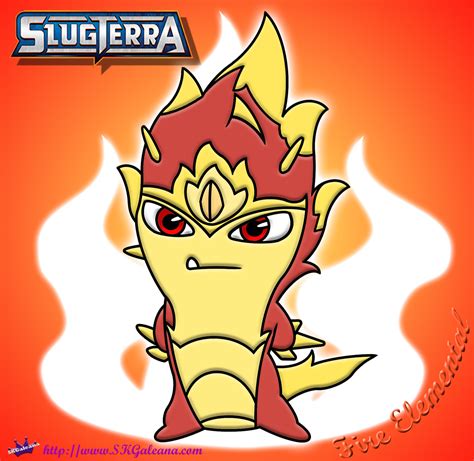 Fire Elemental Slug Coloring Page From Slugterra Skgaleana