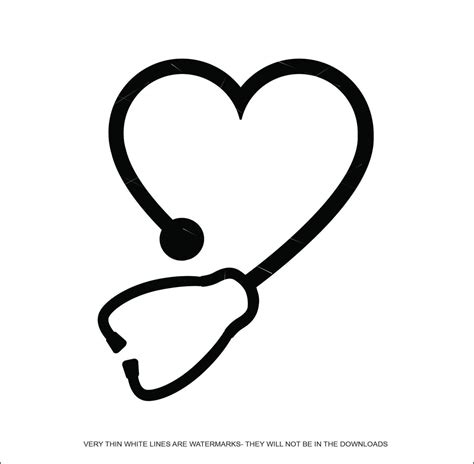 Heart Shape Stethoscope Internal Sounds Nurse Rn Doctor Heart Etsy